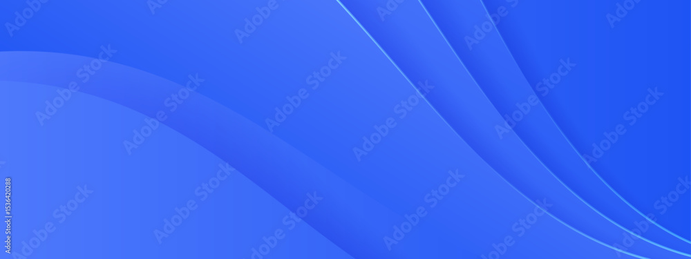 Wall mural blue abstract curved lines background suitable for presentations, websites, posters, and digital des