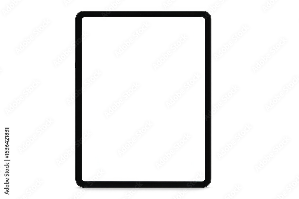 Poster modern device with blank white screen is showing potential for advertising and app design presentati