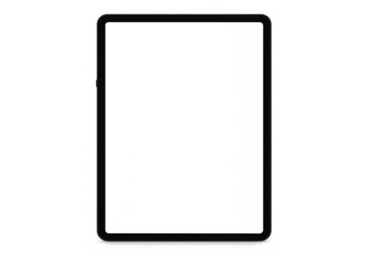 Modern device with blank white screen is showing potential for advertising and app design presentation