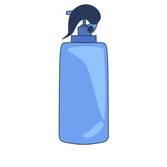 vector illustration of blue water spray bottle
