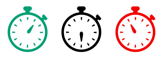 残り時間を表示するタイマー/ストップウォッチ/時計のアイコンイラストデザインセット(timer clock stopwatch 1min 2min 3min 4min 5min 6min 7min 8min 9min 10min 15min 20min 25min 30min 残り時間 シンプル アイコンイラスト ベクター 編集可能 モノクロ)