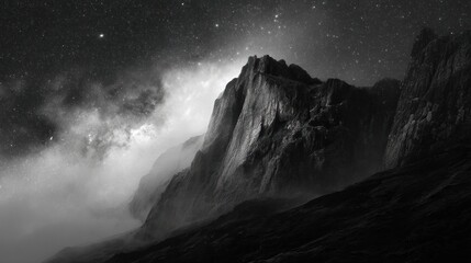 Mountain misty night