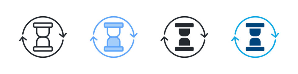 Consistency Icon Set Multiple Style. Design In Outline, Blue, Glyph, Dualtone