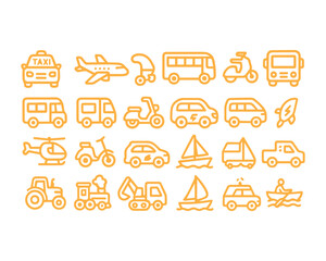 Transport icon set