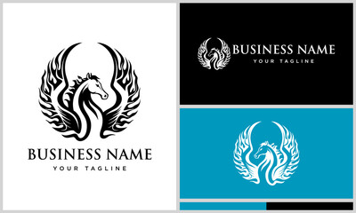 Horse Logo Design Variations. (43)