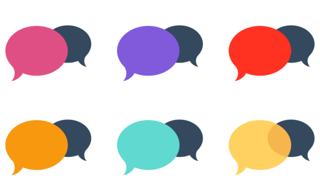 カラフルな吹き出し