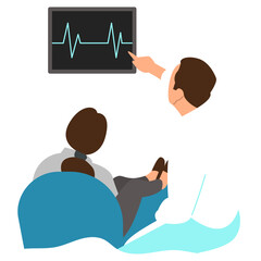 Woman Consulting About Heart Rate with Doctor