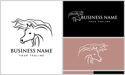 Horse Logo Design Variations. (73)