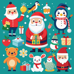 Festive Feline A Christmas Cat Illustration with Holiday Elements and Classic Fonts