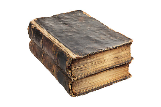 Old book isolated on transparent background