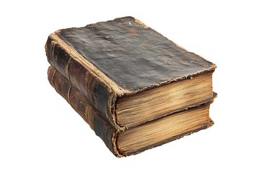 Old book isolated on transparent background