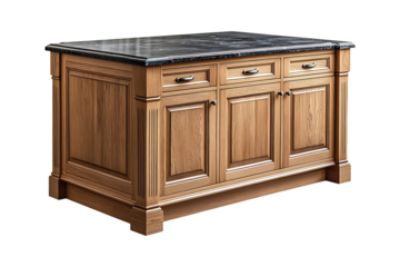 Lovely Kitchen Island isolated on transparent background