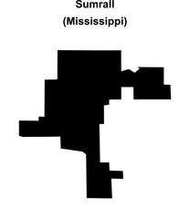 Sumrall (Mississippi) blank outline map