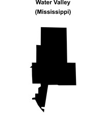 Water Valley (Mississippi) blank outline map