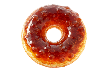 Jelly doughnut isolated on transparent background