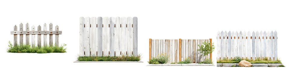 Wooden fence in a peaceful garden setting