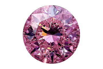 pink diamond isolated on transparent background