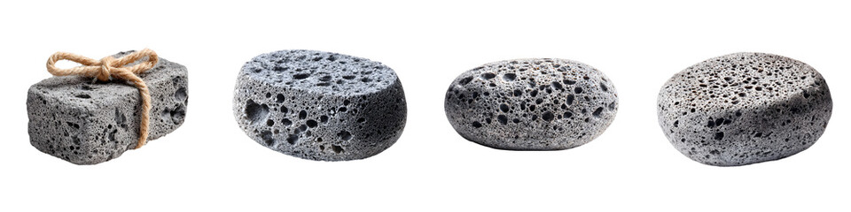 Obraz premium Volcanic rocks with rough porous textures