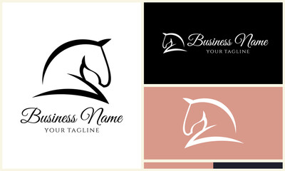 Horse Logo Design Variations. (122)