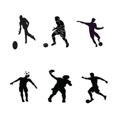 playing football vector 3