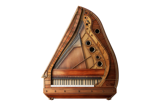 Grand Piano isolated on transparent background