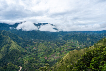 Mountain landscape in Toraja land, Sulawesi, Indonesia