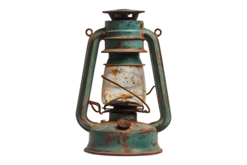 Old lantern isolated on transparent backgroundv
