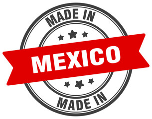 Made in Mexico round sign. Made in Mexico stamp.