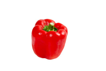 Sweet red bell pepper isolated on white background. clipping path.