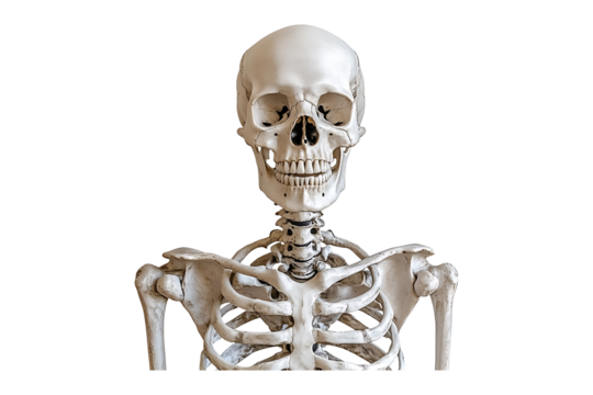human skeleton isolated on transparent background