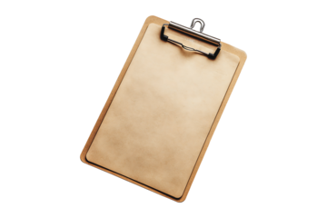 paper clipboard isolated on transparent background