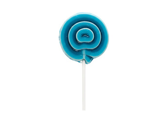 Teal Swirl Lollipop isolated on transparent baackground