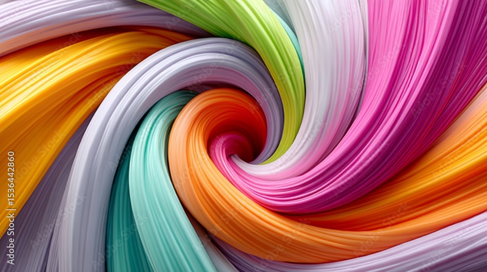 Poster abstract colorful swirl background with vibrant lines and spiral pattern