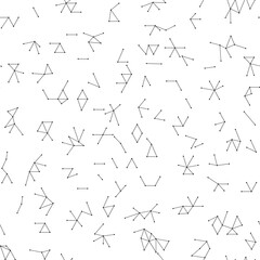 Simple polygonal mesh, thin black lines, scattered dots, stylish tech pattern, contemporary digital design
