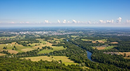 a view of the city from above