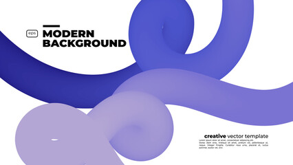 Abstract Color Gradient Swirl Shapes Set. Vector Graphic with Wavy Lines in Blue Colors. Colorful Fluid Wave Pattern. Squiggly Design Element.Wavy shape with Colorful gradient. Vector illustration.