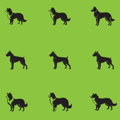 Border Collie Dog Silhouette Graphic Art Set Bundle Collection Pro Vector