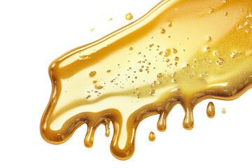 Liquid gold cascading shimmering wealth and prosperity symbolizes success and abundance on black 99 isolated on transparent background. Generative Ai.