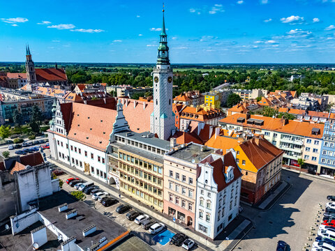Architecture of Brzeg old town, Poland