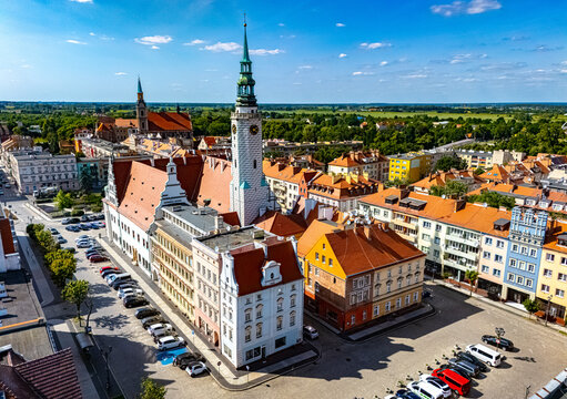 Architecture of Brzeg old town, Poland