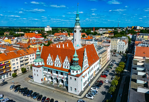 Architecture of Brzeg old town, Poland