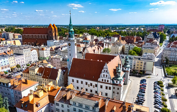 Architecture of Brzeg old town, Poland