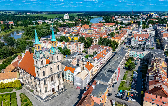 Architecture of Brzeg old town, Poland
