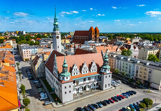 Architecture of Brzeg old town, Poland