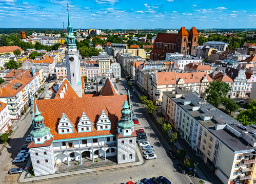 Architecture of Brzeg old town, Poland