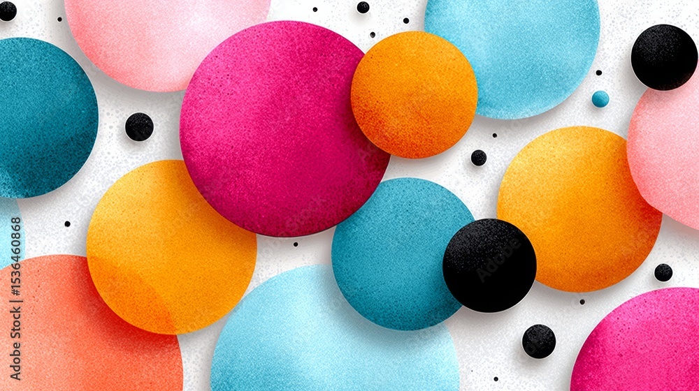Aufkleber colorful background with many different colored circles. the circles are of various sizes and colors