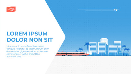 High-speed rail service to resorts. Presentation cover template