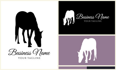 Horse Silhouette Logo Design. (1)