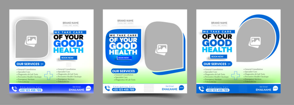Modern Healthcare Banner Templates for Medical Services