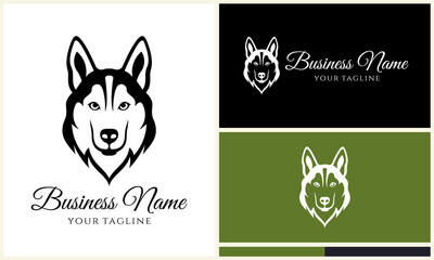 Husky Logo Design Variations. (1)